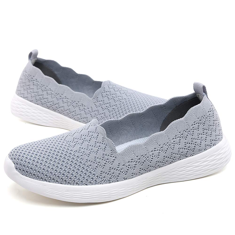 Puxowe Damen Slip On Sneaker Leichte Atmungsaktiv Sportschuhe Turnschuhe Bequem Freizeitschuhe Walking Schuhe Outdoor Fitness
