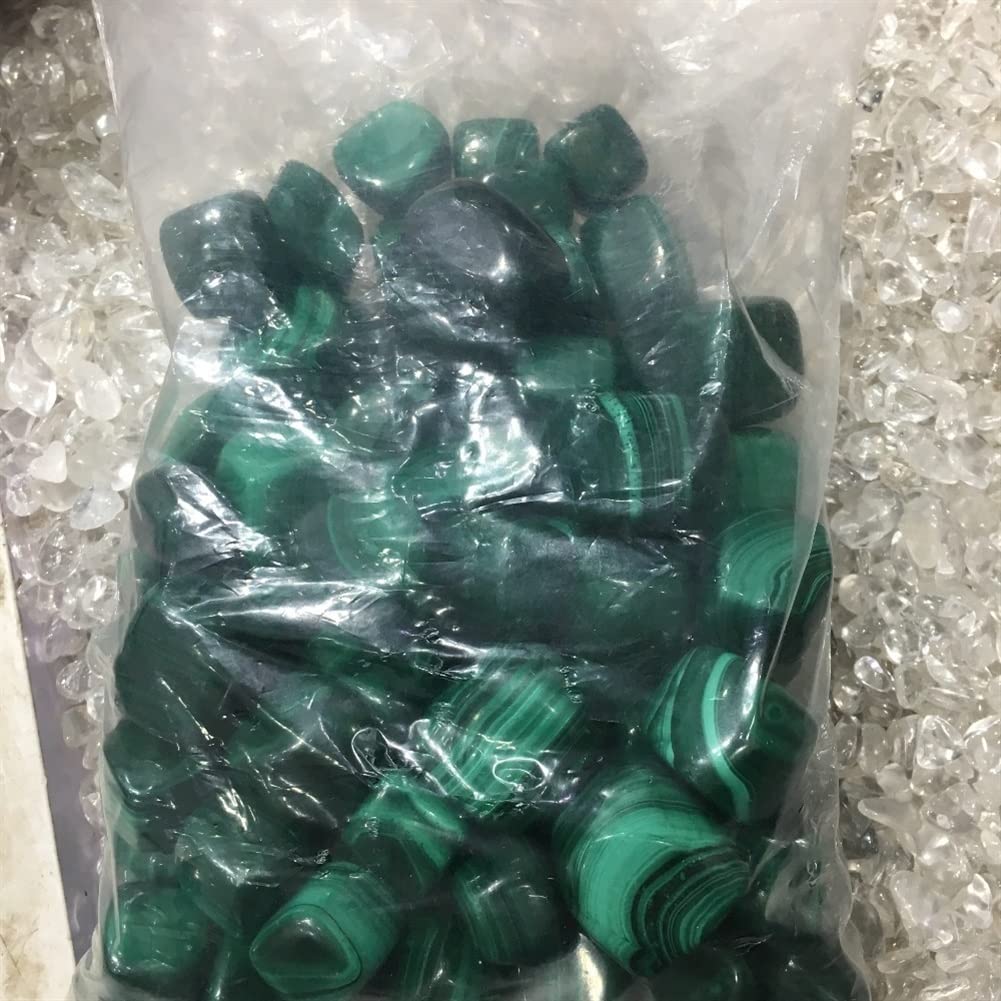 Raumdekoration Heimdekoration, 100 g natürlicher Malachit-Trommelstein, polierter Edelstein for Heimdekorationsgeschenke, natürlicher Kristall (Size : 100g)