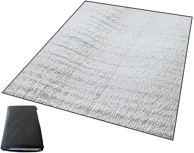 Zodazoqa Aluminium Camping Mat, Foam Sleeping Mats for Camping, Reflective Aluminium Foil Insulation Mat, Foldable Double-sided Tent mat, with Waterproof Carry Bag, Ground Mats for Tent, 200 X 100 cm