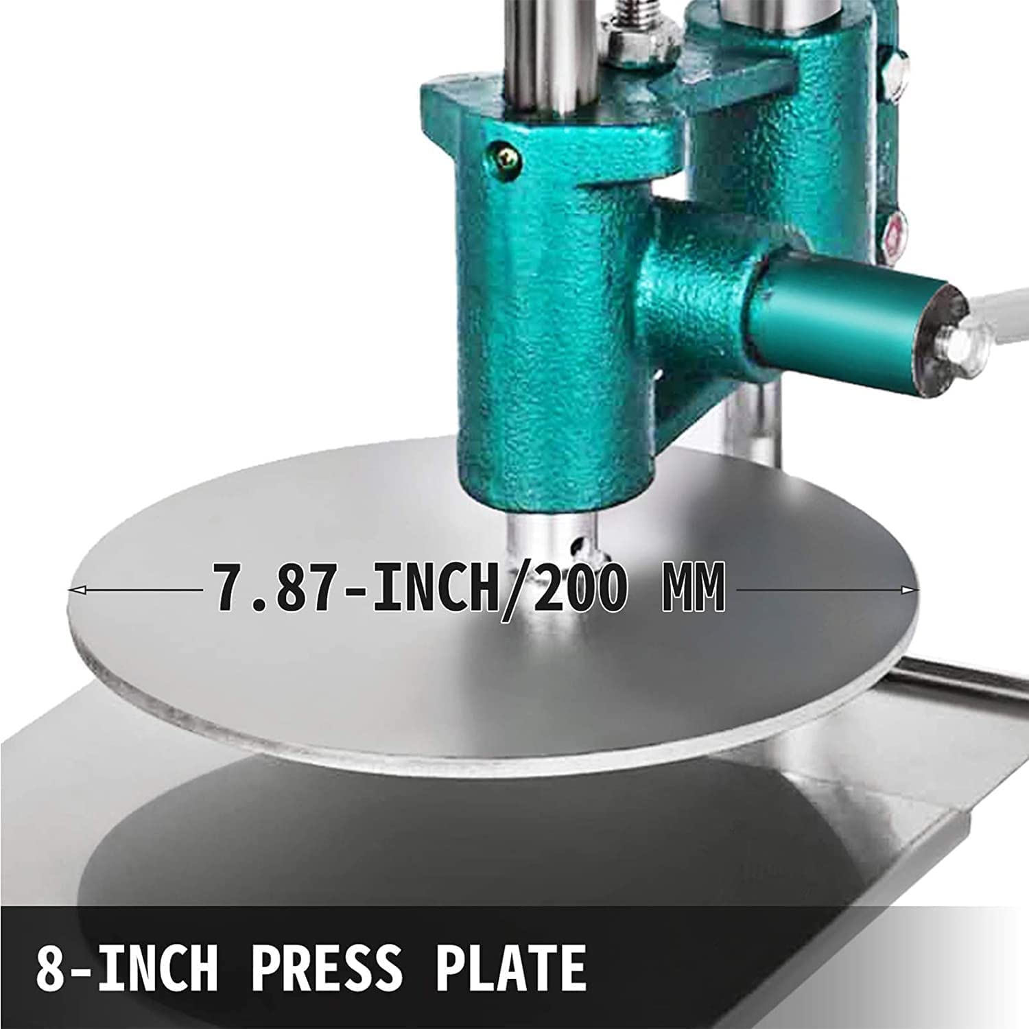 Pizzaiolo, Pressa Manuale per Pasticceria in Acciaio Inossidabile, Pressa per Pasta per Pizza con Base in Ghisa, per Uso Commerciale O Familiare (Colore : 18Cm) (16Cm)