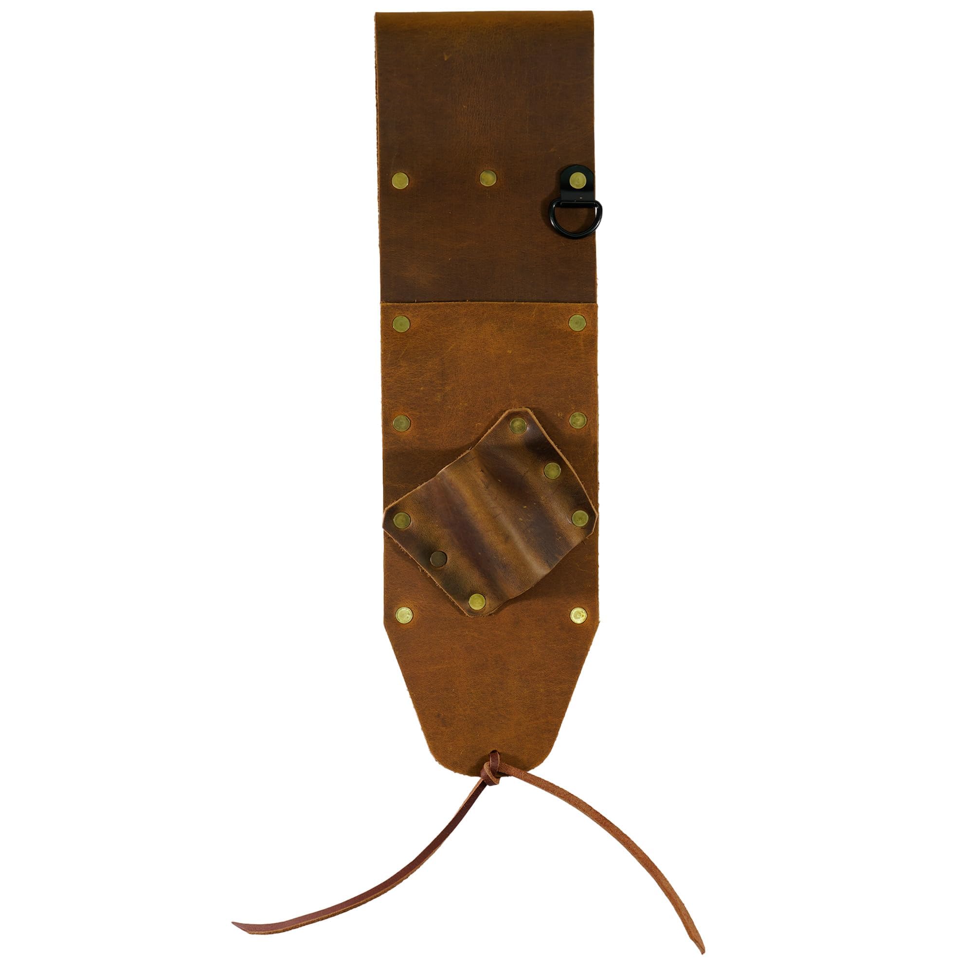 Brown Leather Sheath for PinPointer and Digging Tool Left Sided