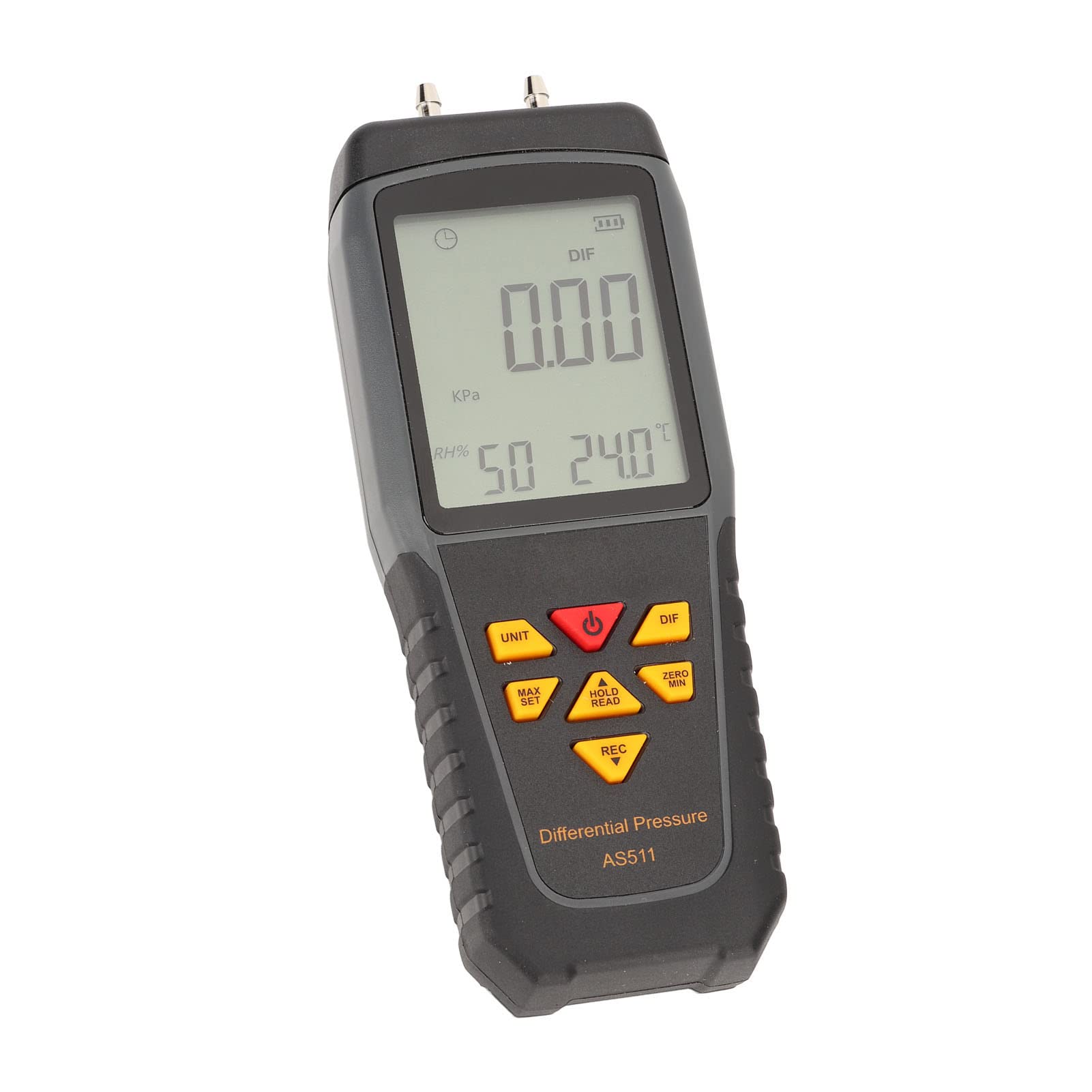 Naroote Differenzdrucktester, Digitales Messgerät, Präzise und Stabil für die Industrielle Gasmessung, ABS-Material