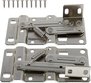 [-] Tip Out Tray Hinges 45-Degree Metal Soft Close Scissor Hinges Durable Sink Spring Hinges Premium Kitchen Cabinet Hinge Nickel Plated Steel for Home Kitchen Sink Drawer [-]
