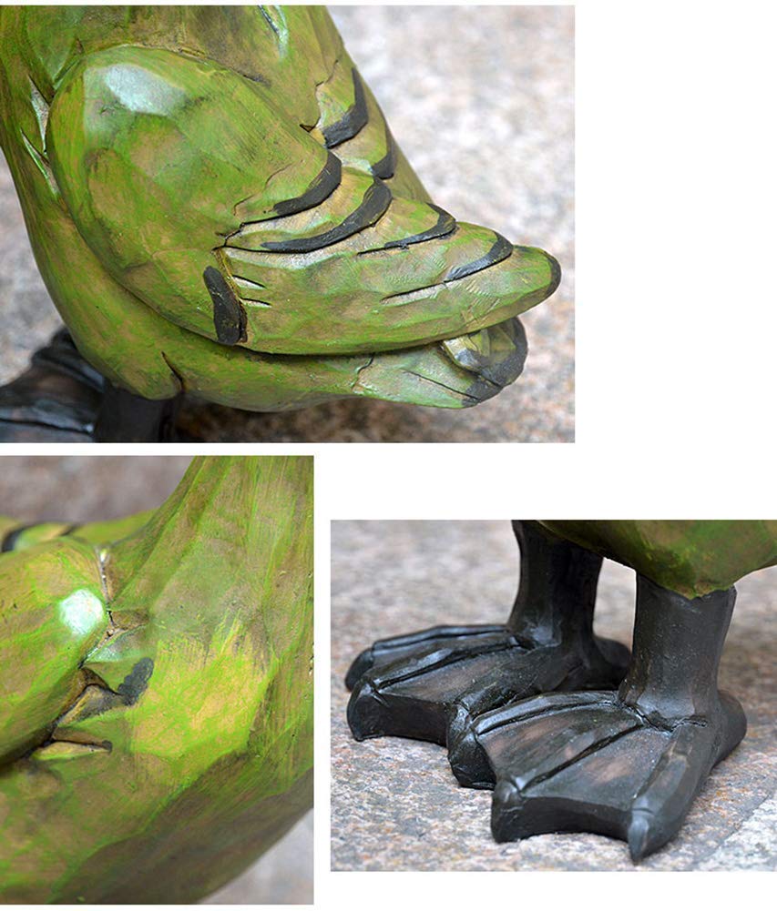 Garten-Deko: Weiße Enten-Statue Aus Kunstharz – Lebensecht & Wetterfest (ca. 14x7 Cm)