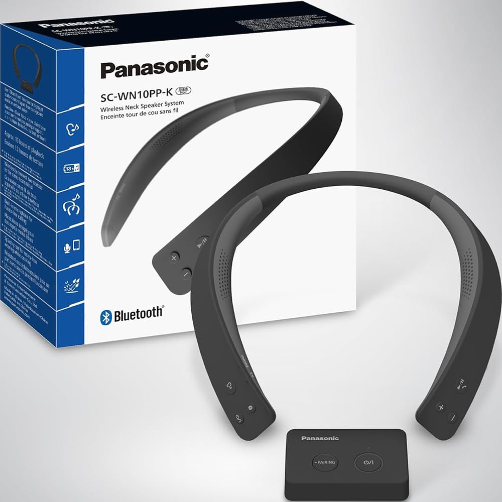 ＊MIEMaMa＊ 　Panasonic SC-WN10-K Panasonic SC-WN10 Wireless Wearable TV Neck Speaker Bluetooth