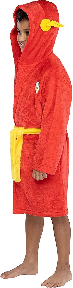 INTIMO DC Comics Kids Superhero Plush Fleece Hooded Costume Robe