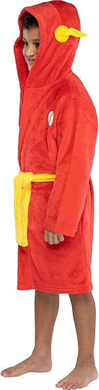 INTIMO DC Comics Kids Superhero Plush Fleece Hooded Costume Robe