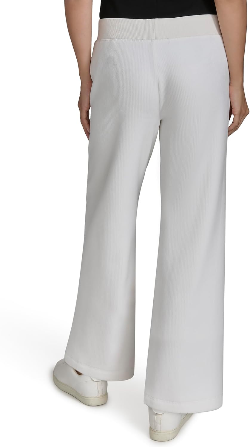 H Halston Womens Velour Drawstring Wide Leg Pants - Image 5