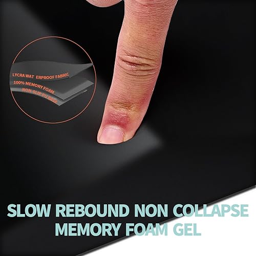 Miniatura 3 de Alfombrilla de mouse ergonómica grande con soporte de muñeca, para aliviar el dolor del túnel carpiano, reposamuñecas para mouse con espuma