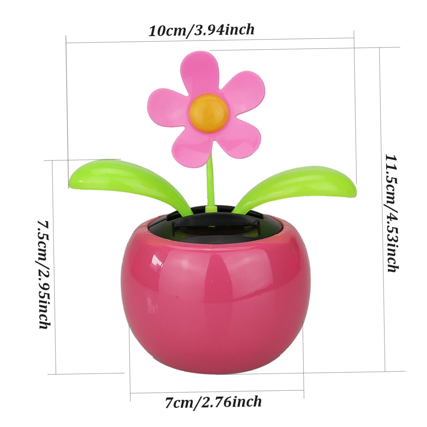 Fiore danzante a energia solare carino fiore danzante in plastica solare giocattoli danzanti figurine di danza solare per decorazione auto casa ufficio