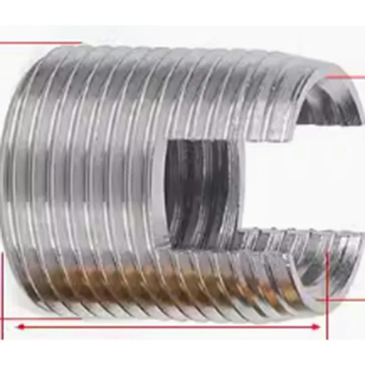 M2/M4.5/M6.5/M9-M18/M20/M22/M24 filetage intérieur extérieur fendu adaptateur vis fil filetage insert manchon conversion écrou Couple1268-M20XM24X27X1PC-acier inoxydable 304