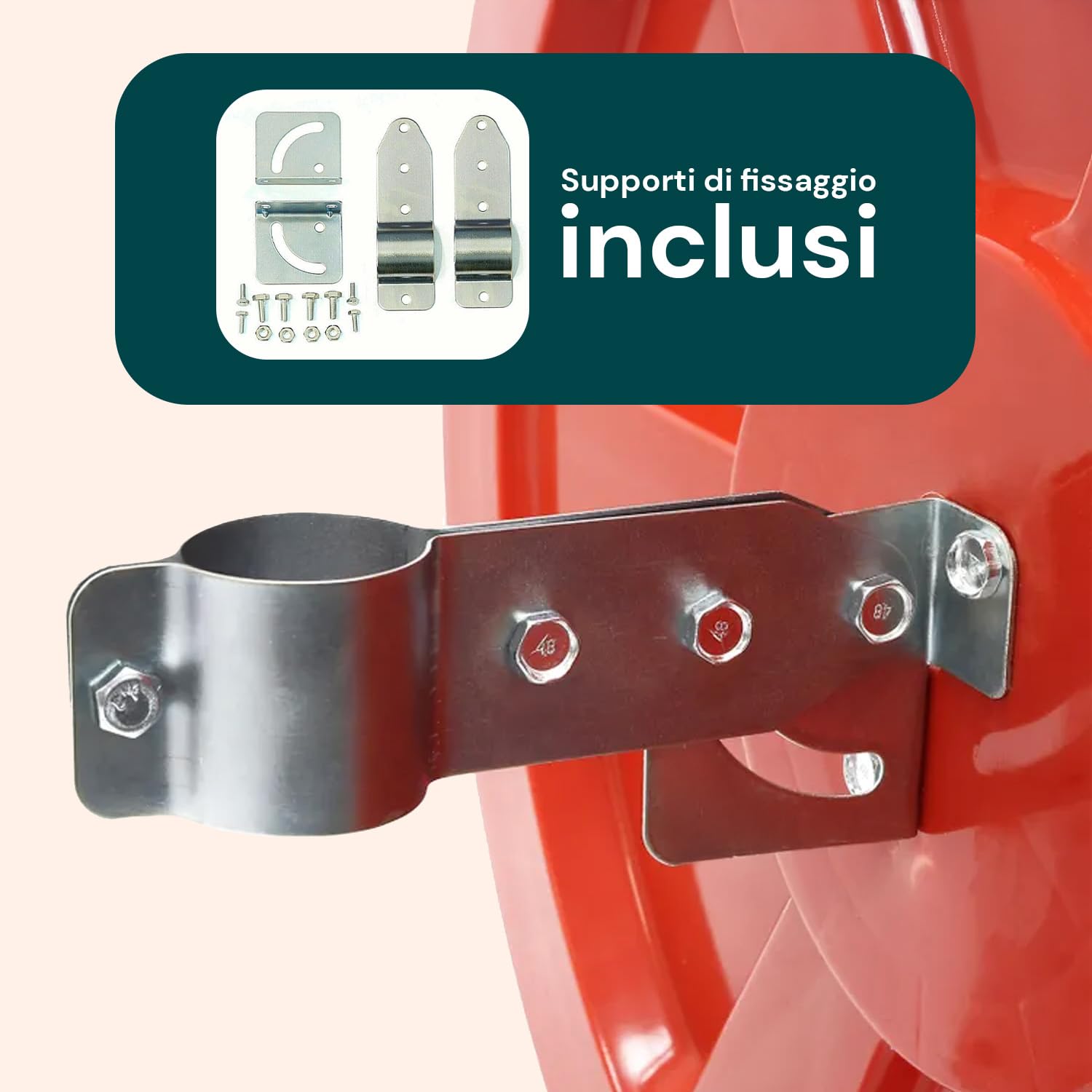 Specchio Stradale Convesso Ø 60 cm - Specchio Parabolico di Sicurezza, Visione Grandangolare 160° - Per Angoli Ciechi per Garage, Parcheggi e Magazzini - Con Kit Montaggio a Parete o Palo