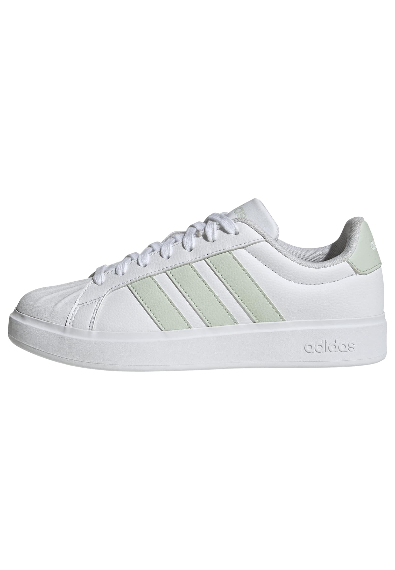 adidas Womens Streettalk Lace Up Sneakers Shoes Casual - White