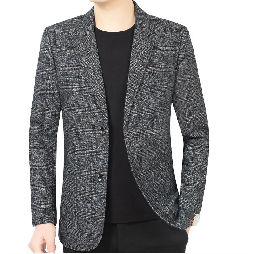 Suit Spring and Autumn Seasonal Casual Single Piece Suit Top Coat(4X-Large)4