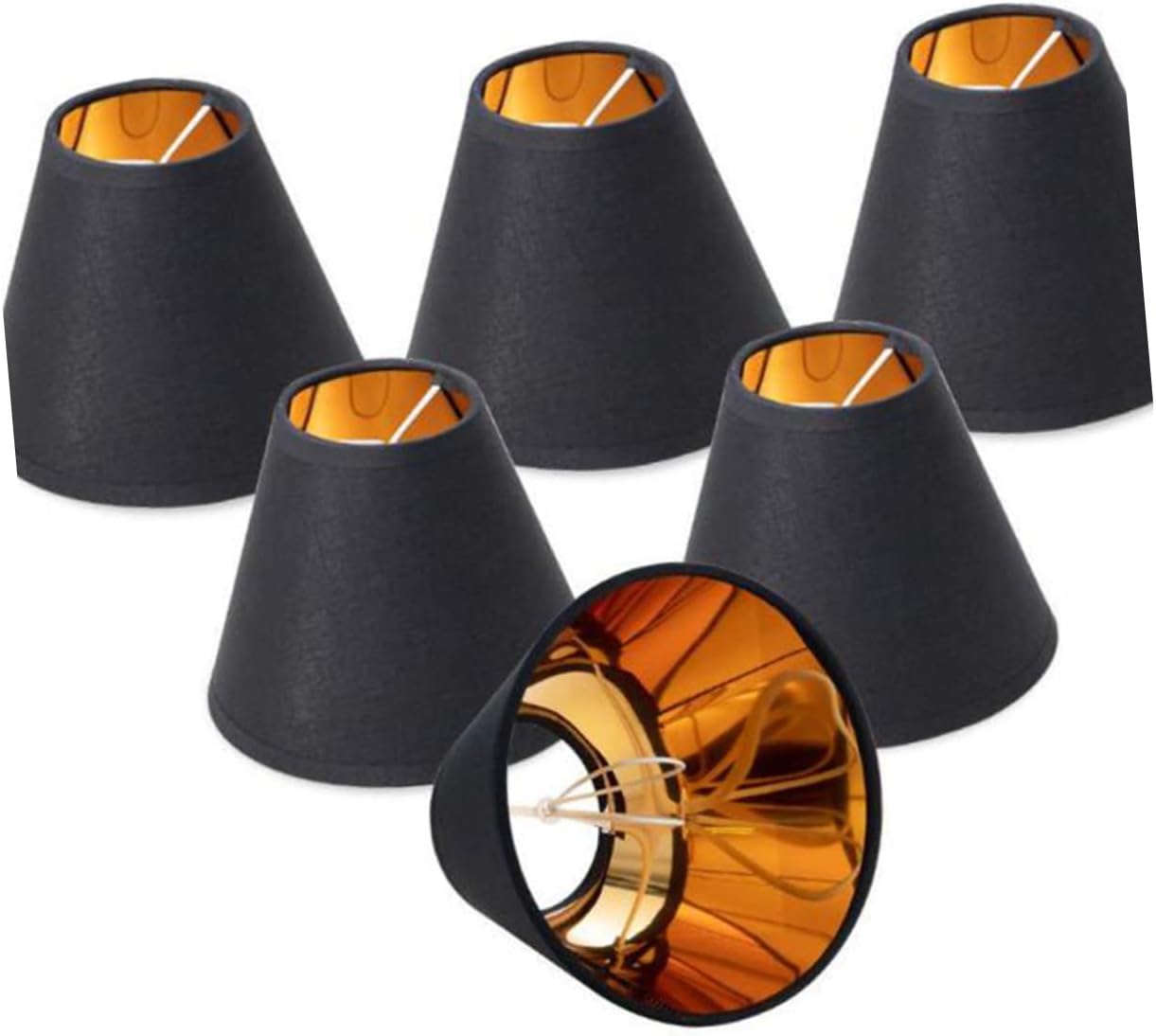 ARTIBETTER Cloth Bubble Type Lamp Shade Simple Black Ceiling Lamp Accessory for Home Decor Suitable for Clip and Screw Bulbs Creates Warm Atmosphere