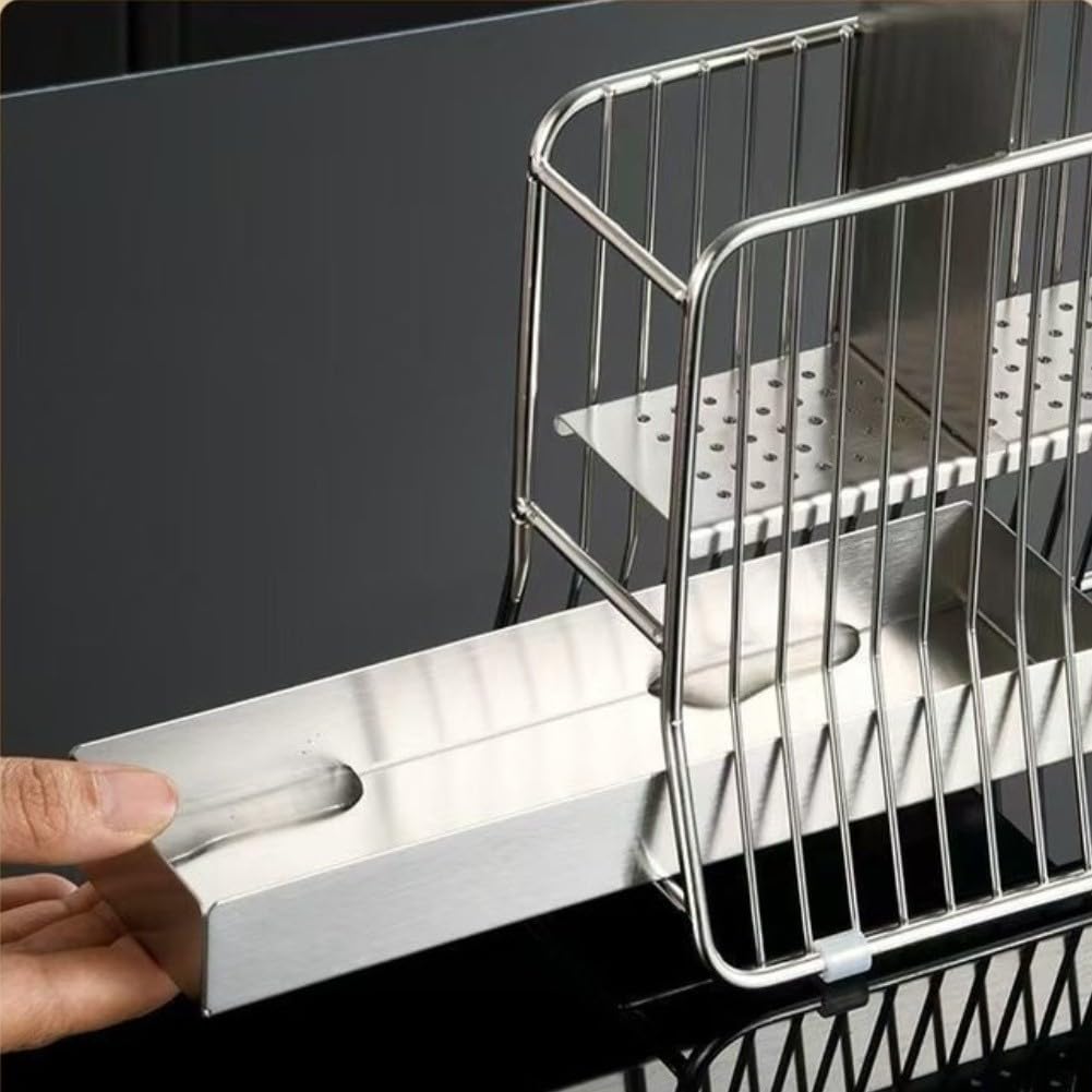 Organizador Cubiertos Cocina para acero Inoxidable Negro Organizador