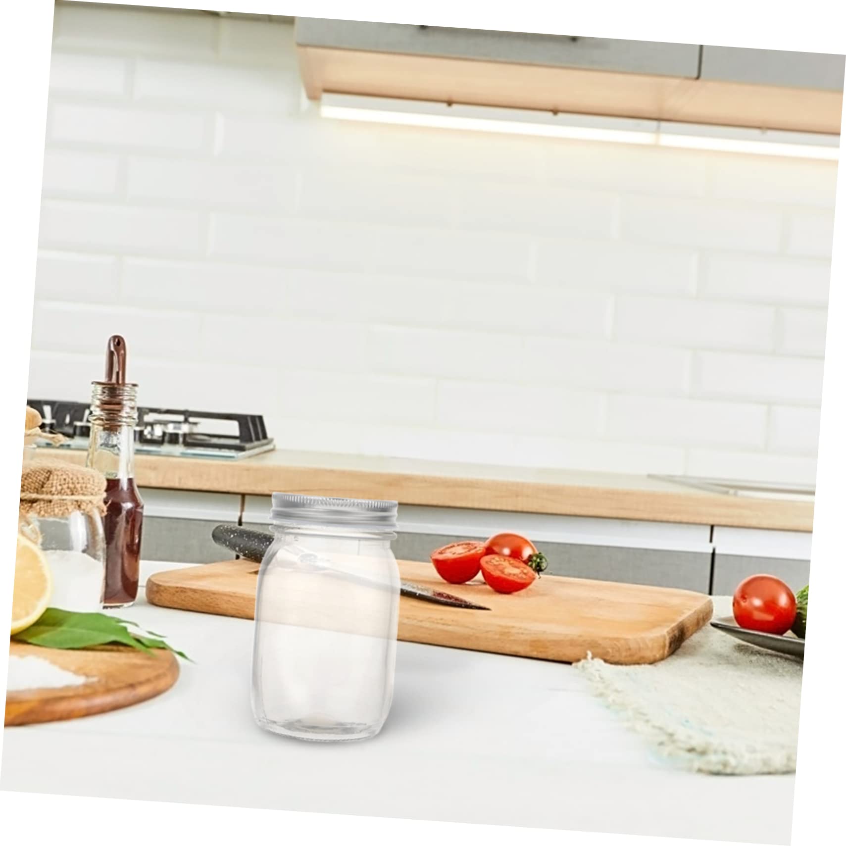 Cabilock 6 Stück-pack Glas Einmachgläser mit Deckel Luftdicht 100% Sauber und Schlicht für Marmelade Honig und Joghurt Zufällige Farbe