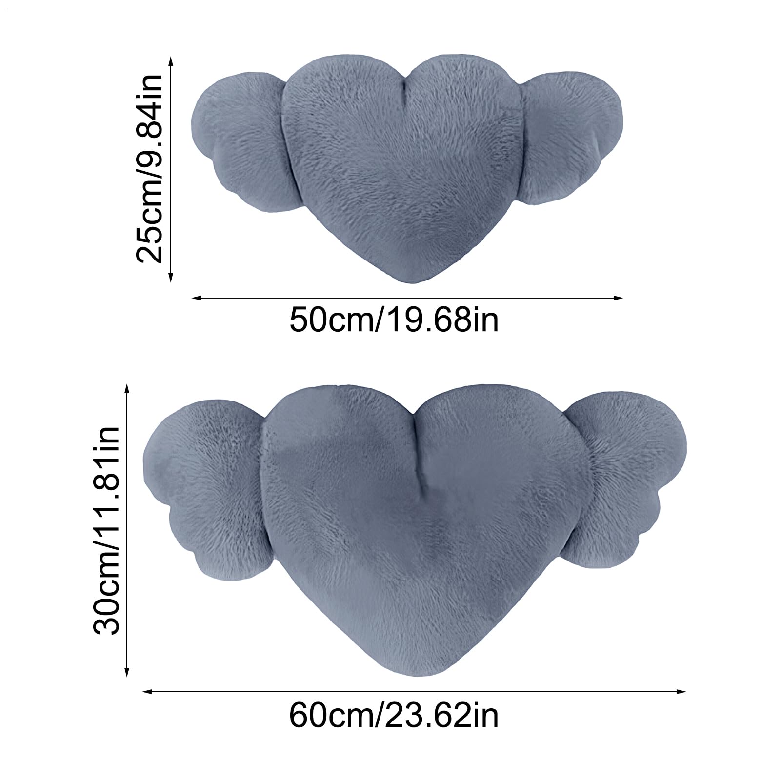 Poggiatesta per auto a forma di cuore, cuscino per il collo a | forma di cuore per auto, 2X Cuscino poggiatesta per auto con, Adorabile cuscino in peluche per viaggiare in auto, decorare il