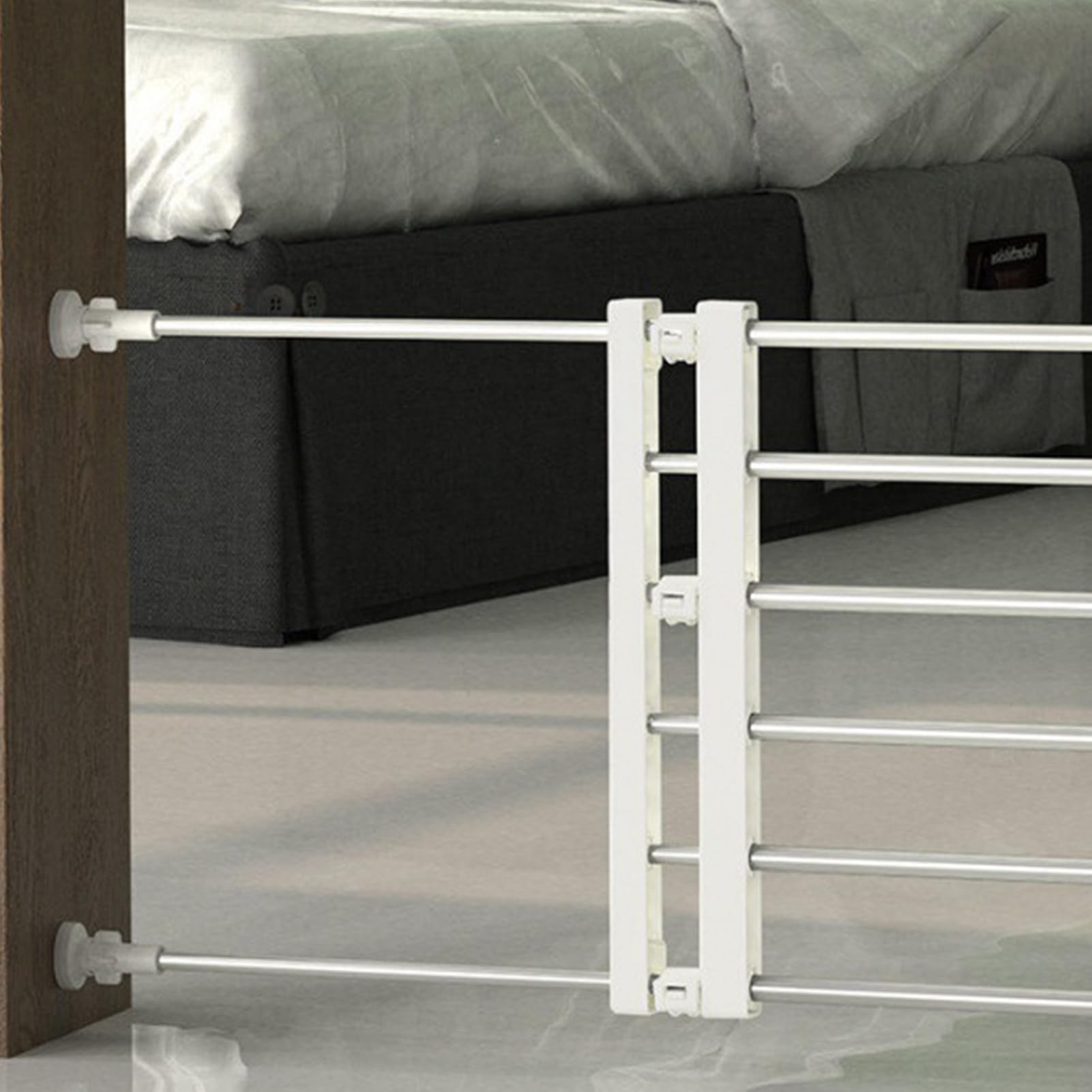 Barrera retráctil para perros para escaleras, barrera ancha para perros, valla retráctil de protección para perros, pluma de valla para mascotas sin taladrar