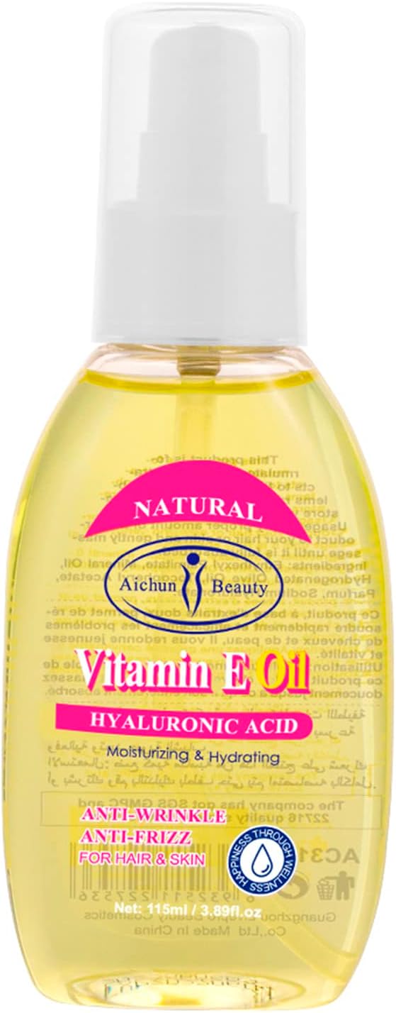 Vitamin E Oil Hyaluronic Acid Moisturizing Skin Hydrating Hair Anti-Wrinkle 115ml / 3.89fl.oz
