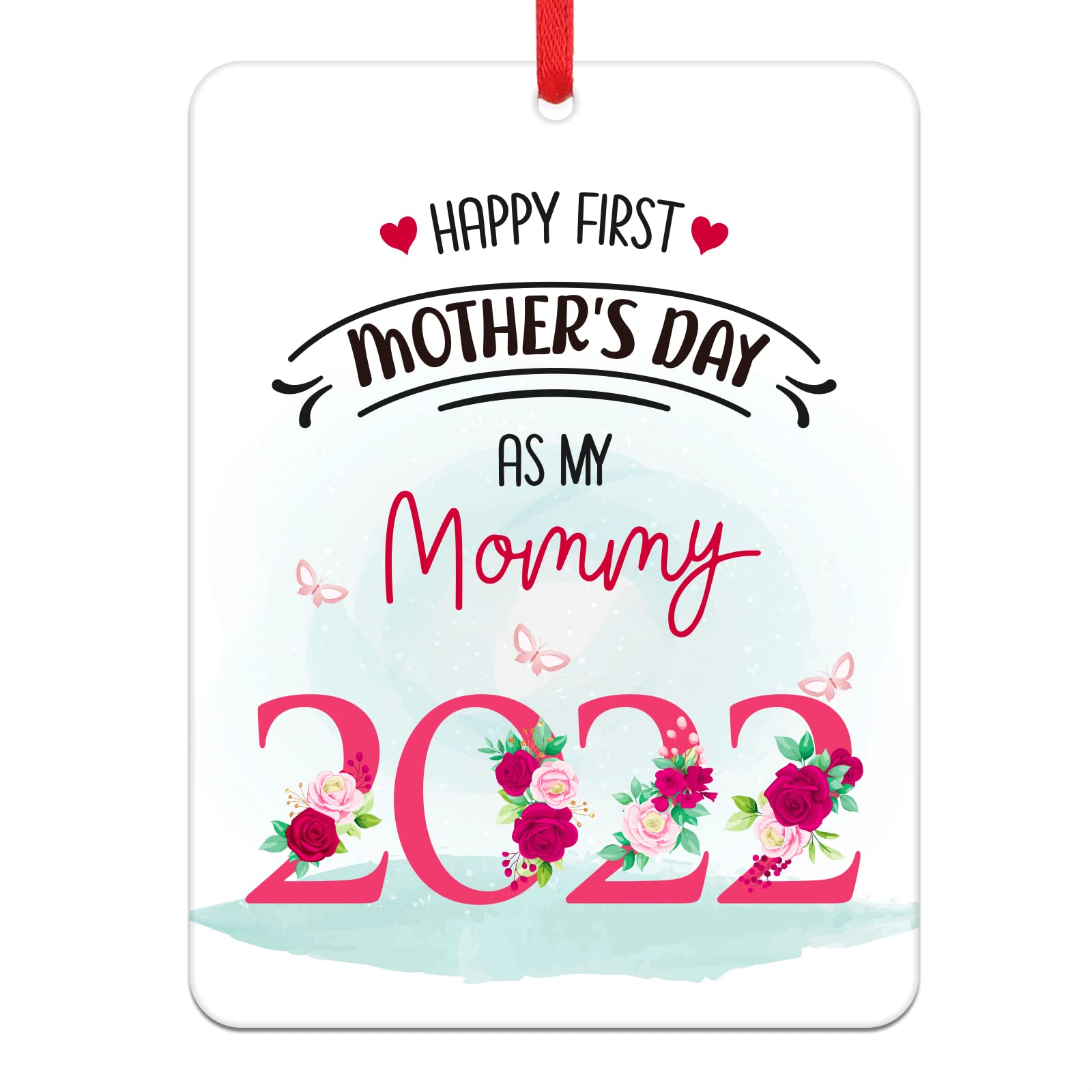 WaaHome First Mothers Day Keepsake Gifts for Mom, 2022 Happy 1st Mothers  Day As My Mommy Christmas Ornaments Gift Present for First Time Mom New Mom