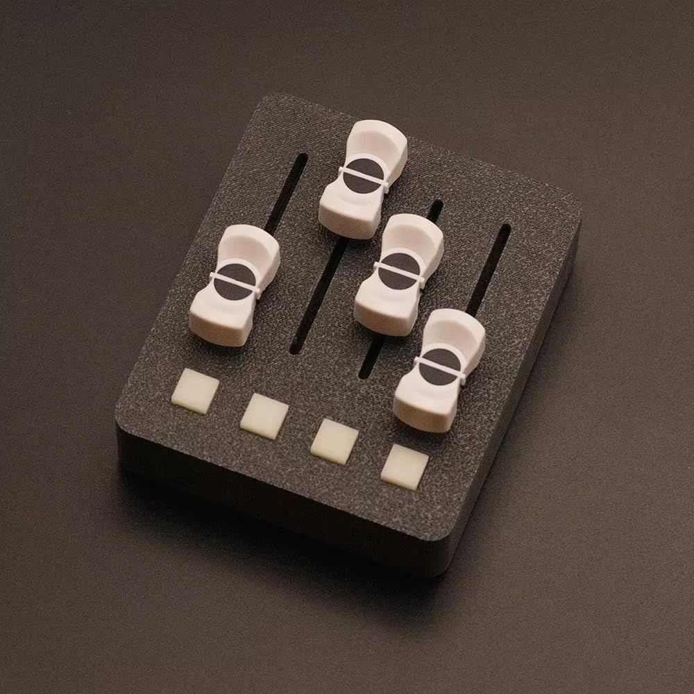 EM-PO2 MIDI-Controller, 4 Fader & 4 Tasten zur DAW-Steuerung, für Musikproduktion & Streaming | EM-PO2 , für Musikproduktion & Streaming