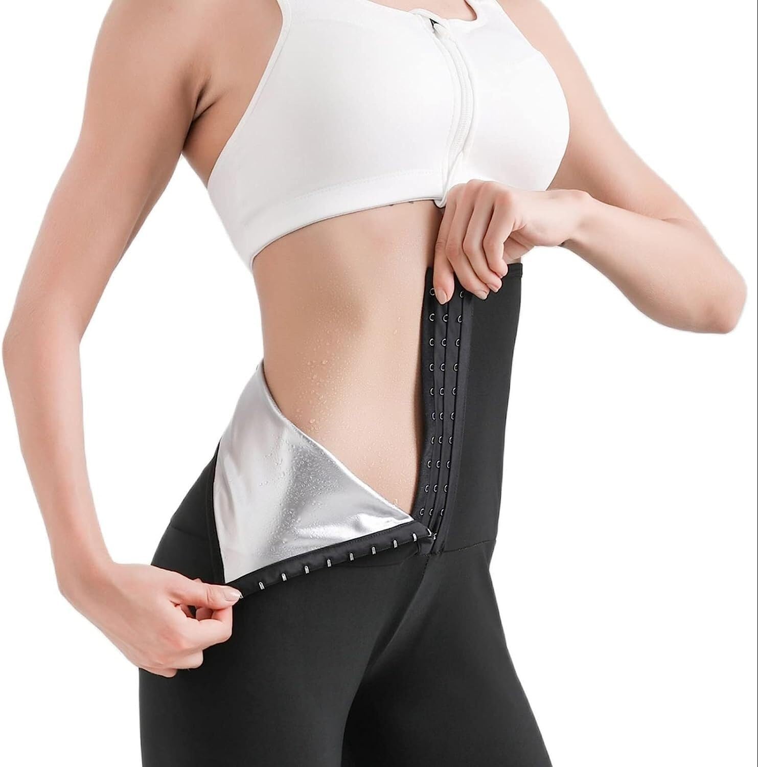 Spodnie dresowe do sauny dla kobiet spodnie wyszczuplające z wysokim stanem siłownia trening body modelujące legginsy damskie sauna spodnie sportowe spodnie wyszczuplające spodnie dresowe z wysokim