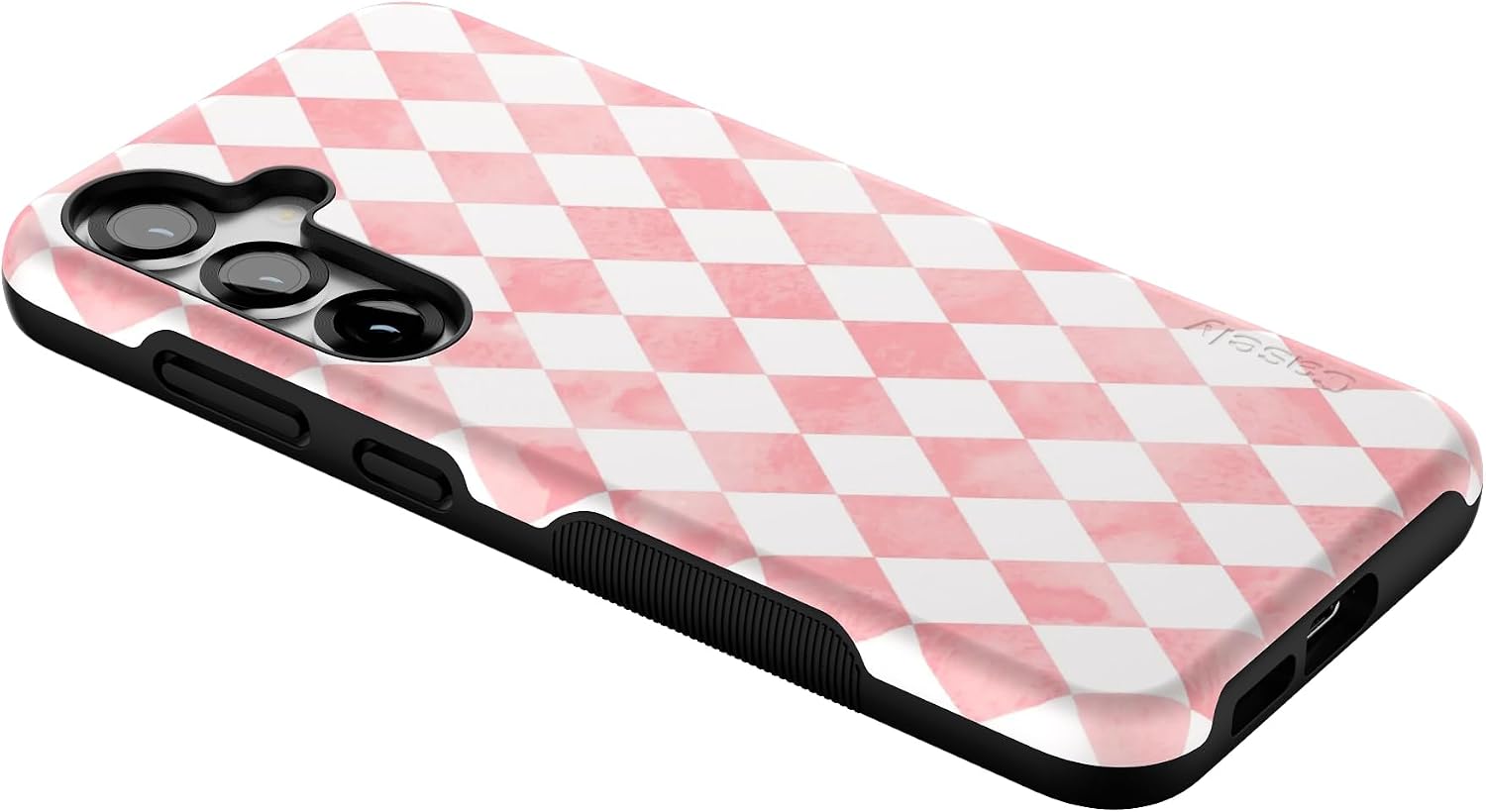 Casely Galaxy S25 Plus Case | Queen of Diamonds | Pink Watercolor | Bold Protective Design | Compatible with MagSafe
