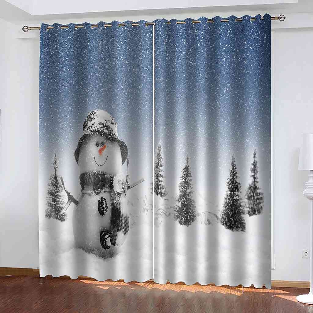 Rideau occultant enfant bonhomme de neige pour plonger sa chambre dans le noir