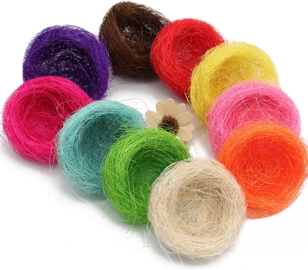 Healeved 20Pcs Artificial Birds Nest Decoration for Crafts Handmade Bird Nests for Garden Home Party and Easter Decor