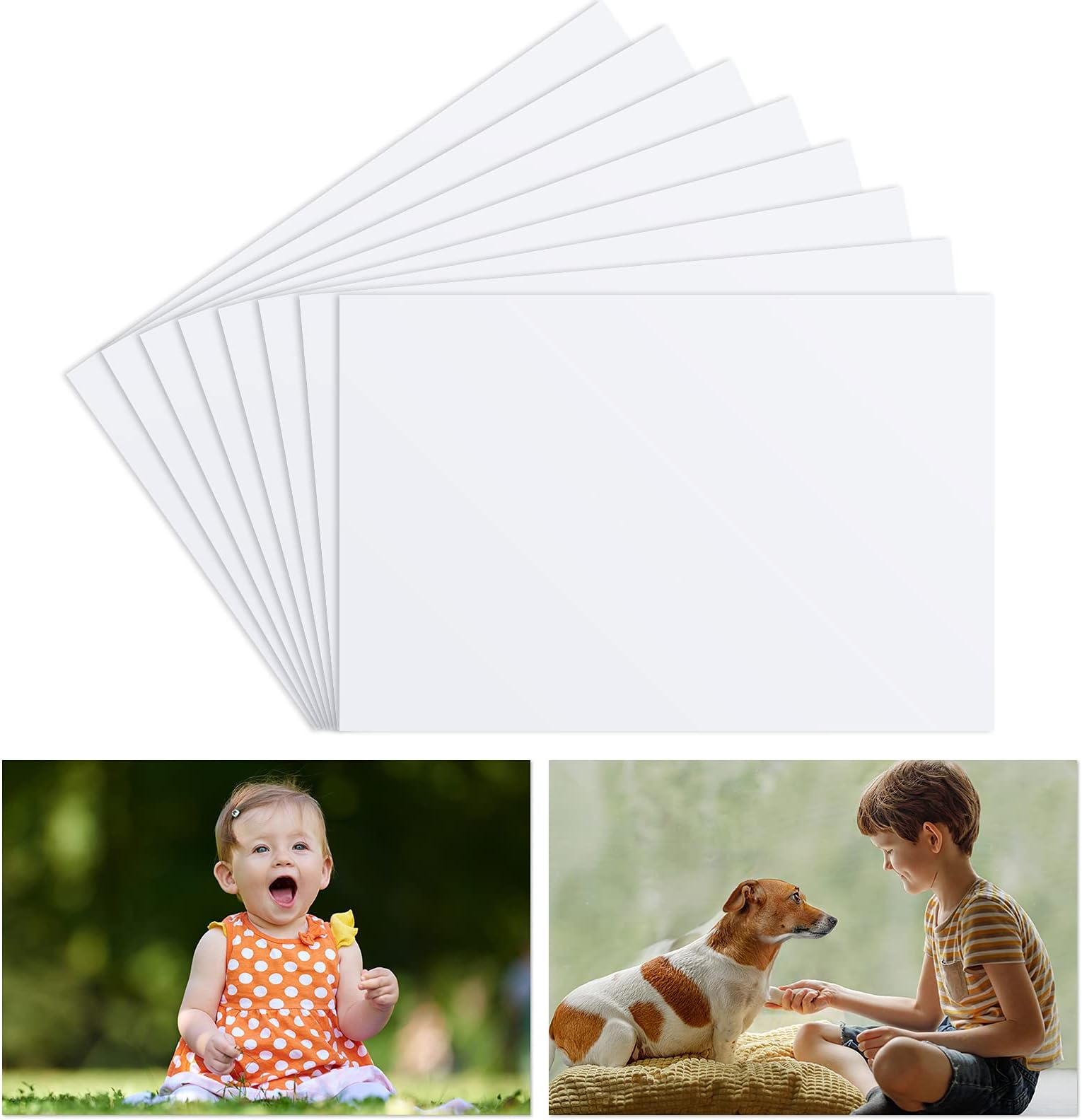 Hotop 8 Pcs Sublimation Aluminum Photo Signs Blanks for DIY, 4X 6in