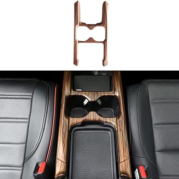 ABS Peach Wood Texture Center Consoles Water Cup Holder Panel Cover Inner Decoration Stripe Trim for Honda CRV 2021 2022