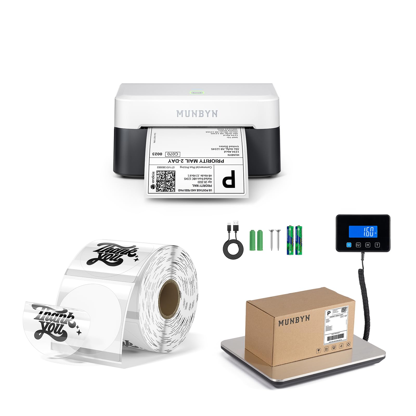 Amazon.com: MUNBYN RW403B Bluetooth Thermal Label Printer+2 Inch
