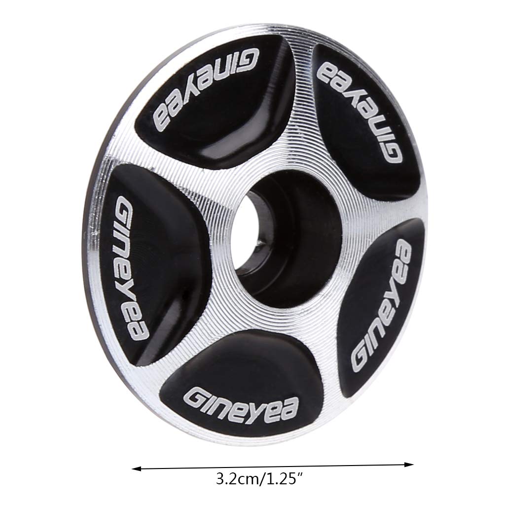 Aurgiarme New Aluminum Threadless Road Stem Accessories Headset Top Cap Cover Cycling Accessories for Men Road for for Women Kids Kit Bottle Seats, Black