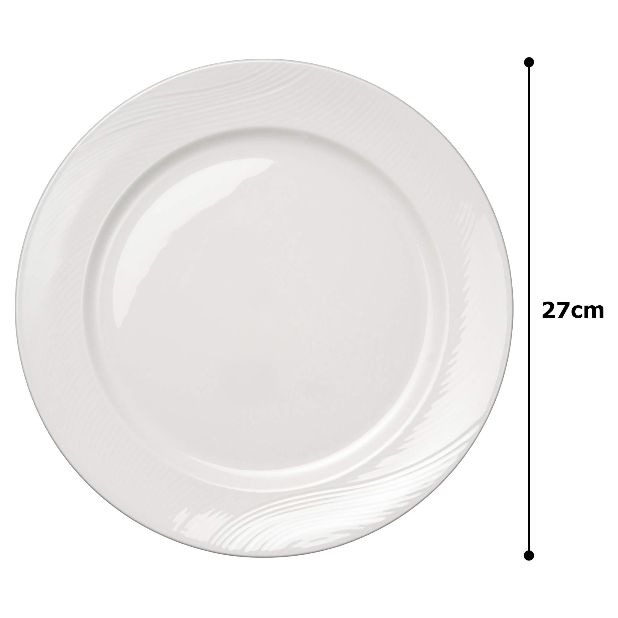 Amazon.co.jp: NARUMI(ナルミ) プレート 皿 ウェーブ ホワイト 27cm