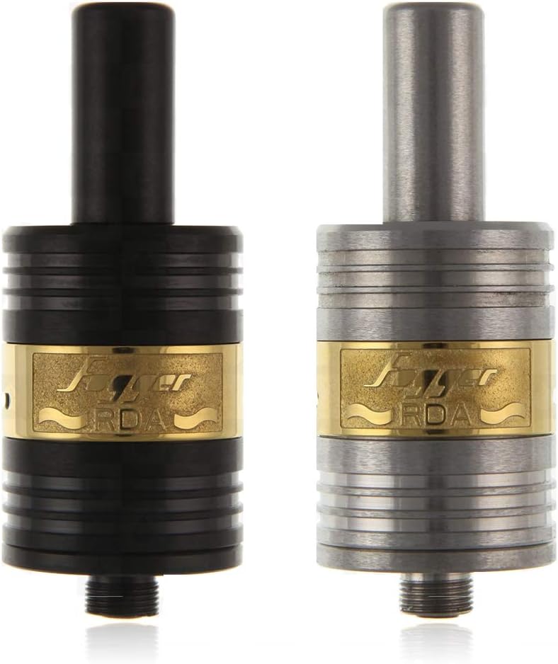 Fogger RDA Yi Loong - Silver - 22mm Dual or Quad Coil with 5 Post Build Deck - 510 Compatible Rebuildable Tank Atomizer