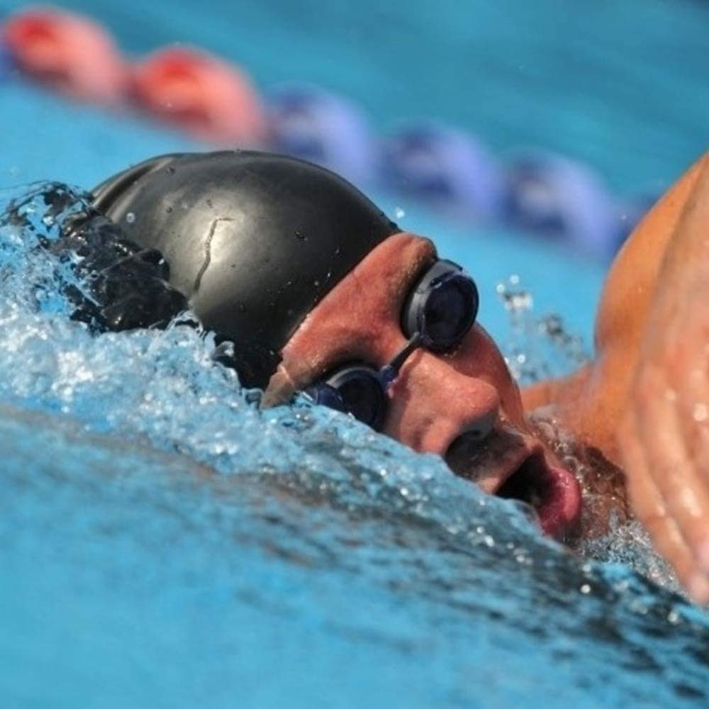 Occhialini da Nuoto, Antiappannamento Professionali Protezione UV Senza Perdite Occhialini da Nuoto ad Ampia Vista per Donne Uomini Adulti Giovani Bambini (A)