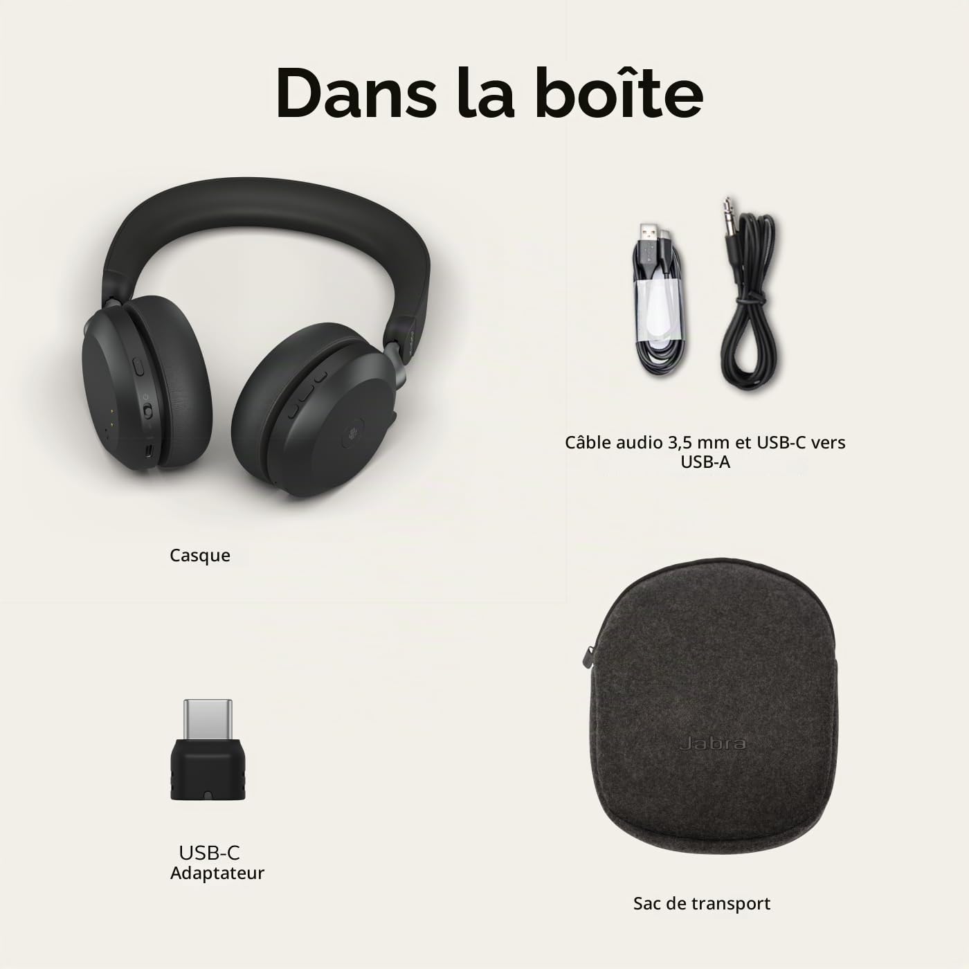 Jabra Evolve2 75 Auriculares Inalámbrico Diadema Oficina/Centro de llamadas Bluetooth Negro
