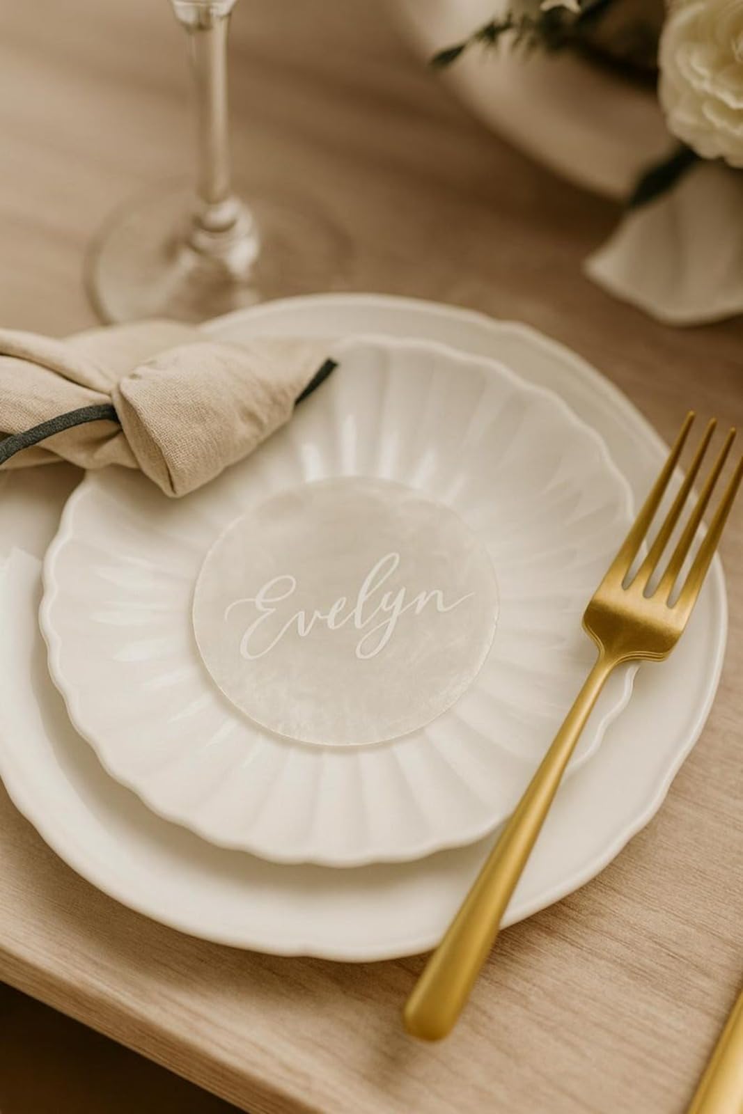 Personalisierte Tischkarten mit Muschel-Namen, Strandhochzeit, Tischkarten für Tischdekoration, Hochzeitsgeschenke, Küstenhochzeitsdekoration, Andenken (50 Stück)