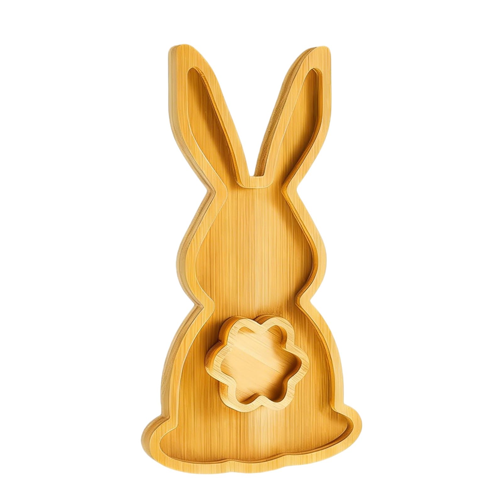 Sturdy Rabbits Themed Wood Serving Tray for Easter Decor and Kitchen Use Kitchen Tray