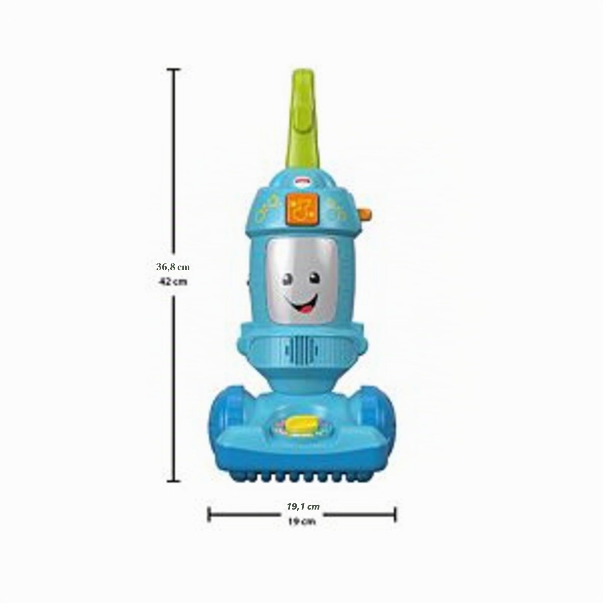 Fisher-Price Laugh & Learn Light-Up Learning Vacuum, Baby and Toddler Push Toy, Multicolour, Ages 12-36 Months FNR97