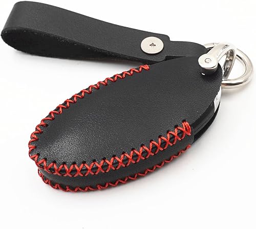 Miniatura 7 de Funda de piel negra para Nissan Versa Rogue Pathfinder 370Z Armada Juke Murano Titan Infiniti EX35 FX35 QX50 QX70 3 Botones Smart Remote Key Fob
