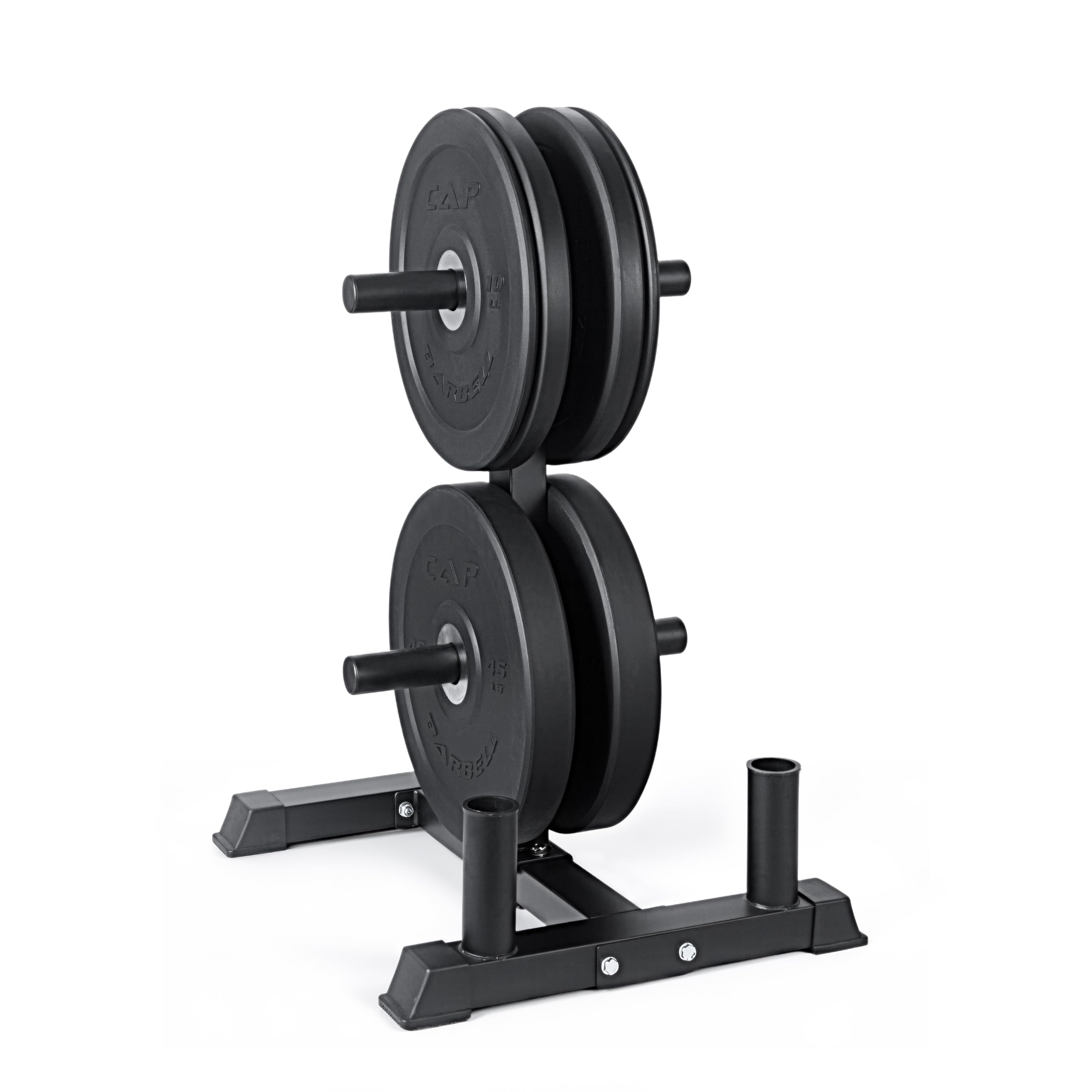 CAP 2-inch Olympic Bumper Plate Weight Set | 100-370 lbs | Multiple Colors | Storage Rack Optional