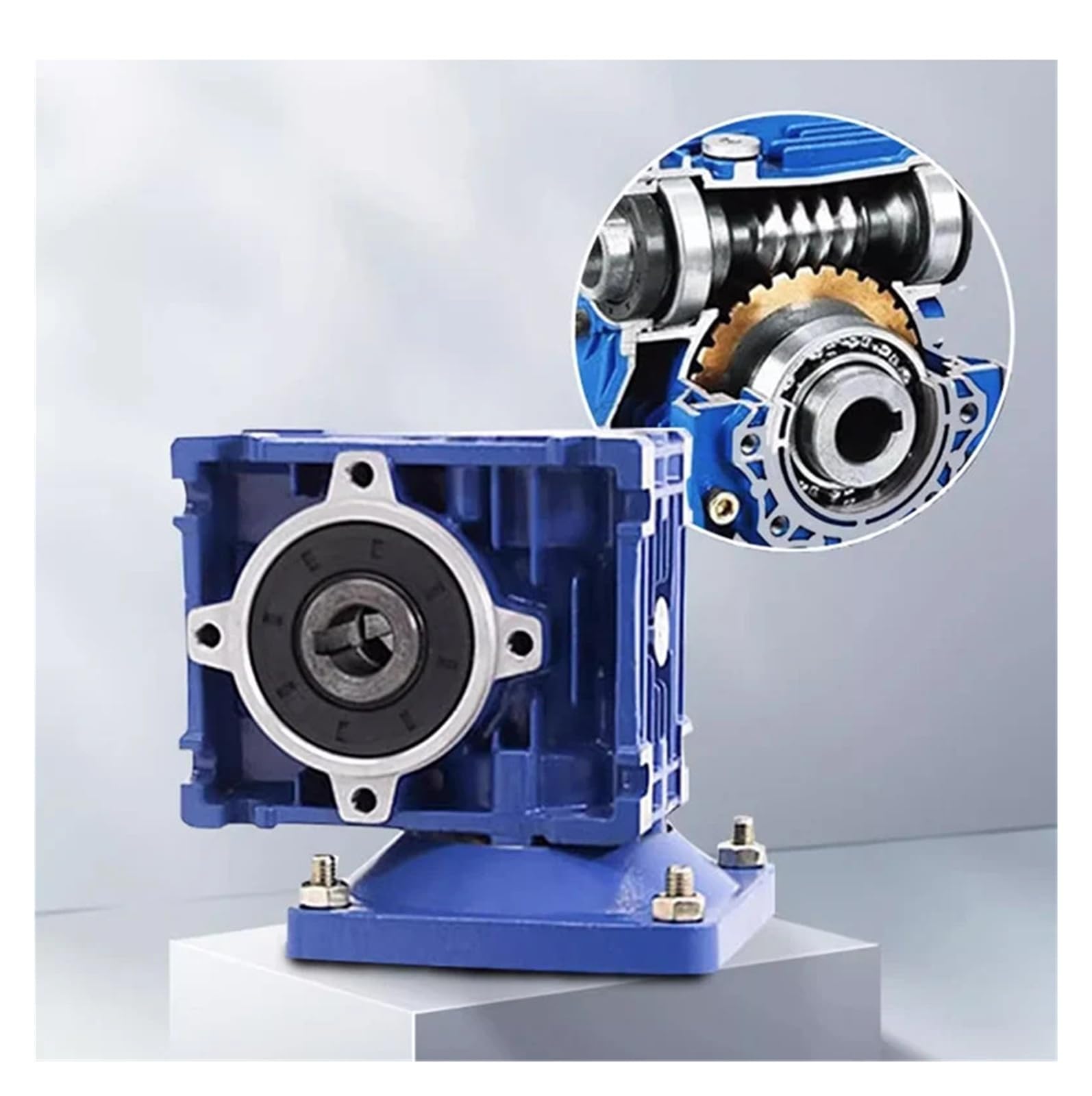 DC 12/24V Schneckengetriebe RV40 mit Drehmoment, selbstübersetzender, einseitig arretierbarer Welle Breite Anwendungen(210rpm,12V)