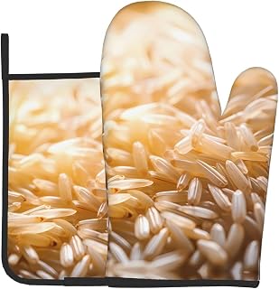 Surname Mi Kitchen Baking Set, Oven Mitts and potholders Set, Heat Resistant Kitchen Cooking Gloves