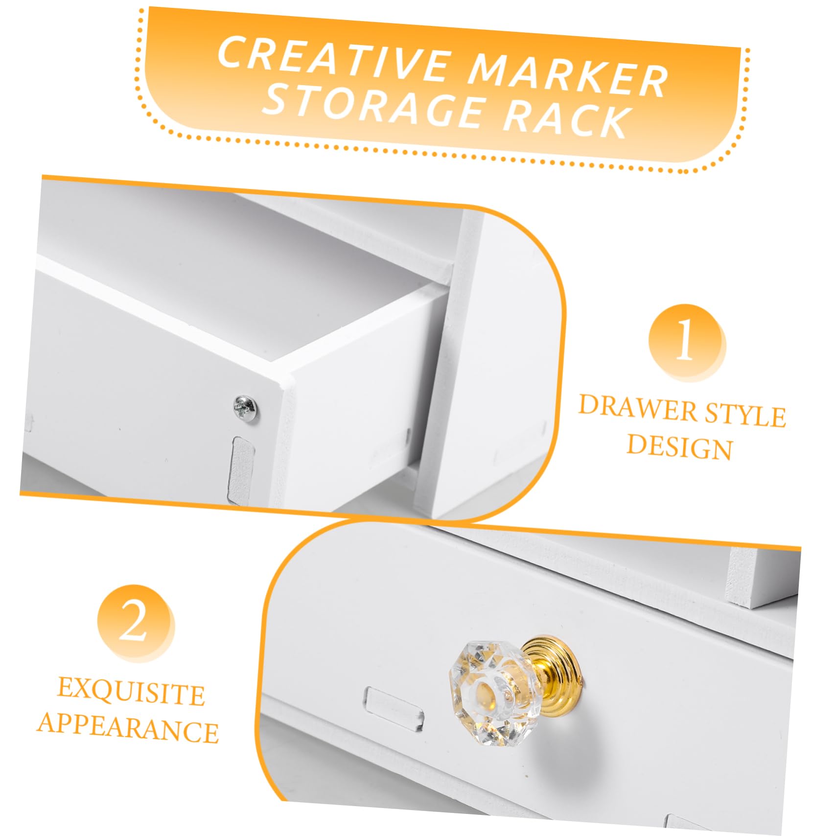 Portapenne da Scrivania a Cassetti, Grande Capienza, Bianco | Pvc e Pannello in Legno Plastico, Scomparti Multipli, Struttura Semplice, per Desktop e Studio