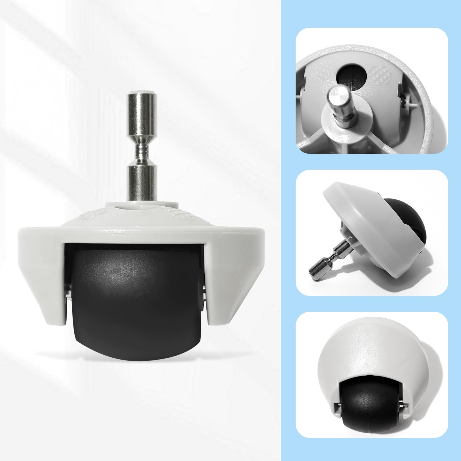 Accessori Robot Aspirapolvere Silent Wheel Ruota Anteriore Ricambi Accessori Ruote per Roborock S8/S7/Q7/S6/S5/G20/G10S/G10/T7S/S65/S55 Serie Aspirapolvere Robot per Xiaomi 1C/F9
