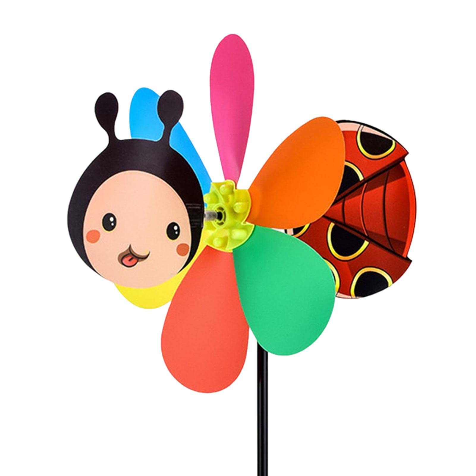 Tayste Beetle Garden Wind Spinners - Cute Animal Windmill Yard Wind Spinner With Metal Stake - Lovely Windmill, Standing Parks Wind Pinwheels For Yard, Garden, Path, Lawn