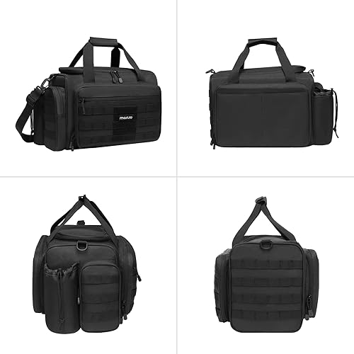 Miniatura 5 de MOSISO Bolsa táctica para pistola, bolsa de lona de gran alcance para pistolas y equipo, bolsa de transporte con asa y correa de hombro para