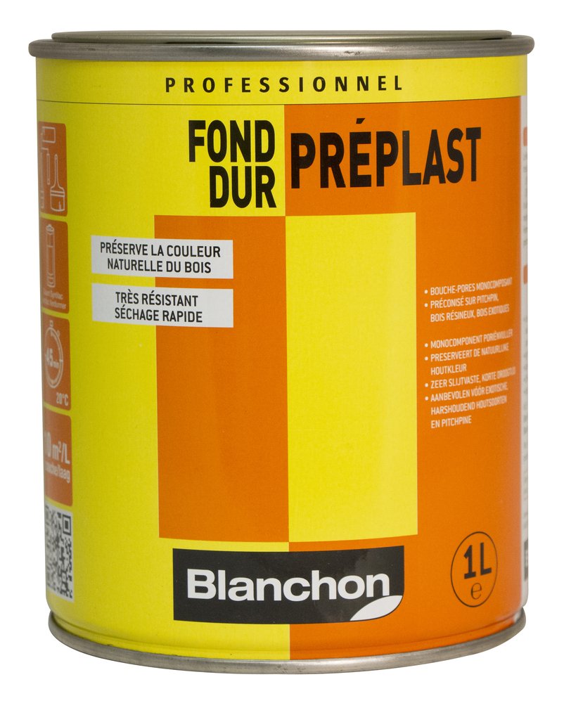 BLANCHON - Fond dur Préplast bois intérieurs incolore 1L - 04101214
